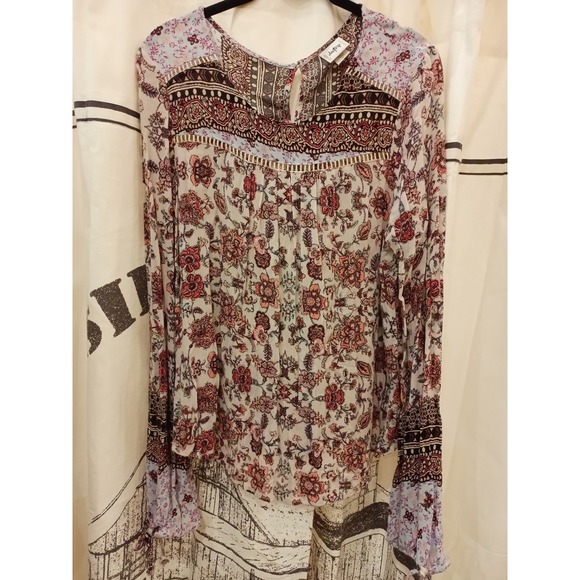 Daytrip Womens Long Sleeve Floral‎ Print Blouse Size L - Picture 8 of 10